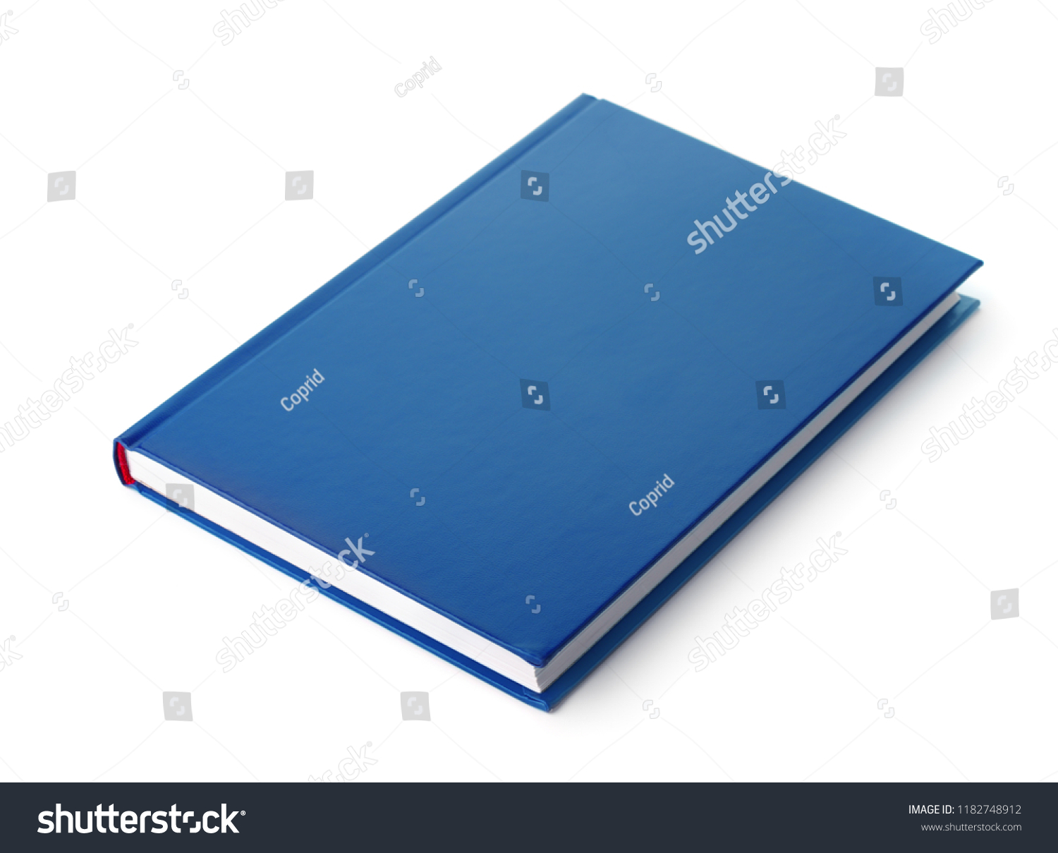 PowerPoint Template: dictionary blue hardcover book isolated (iipjolpuij)