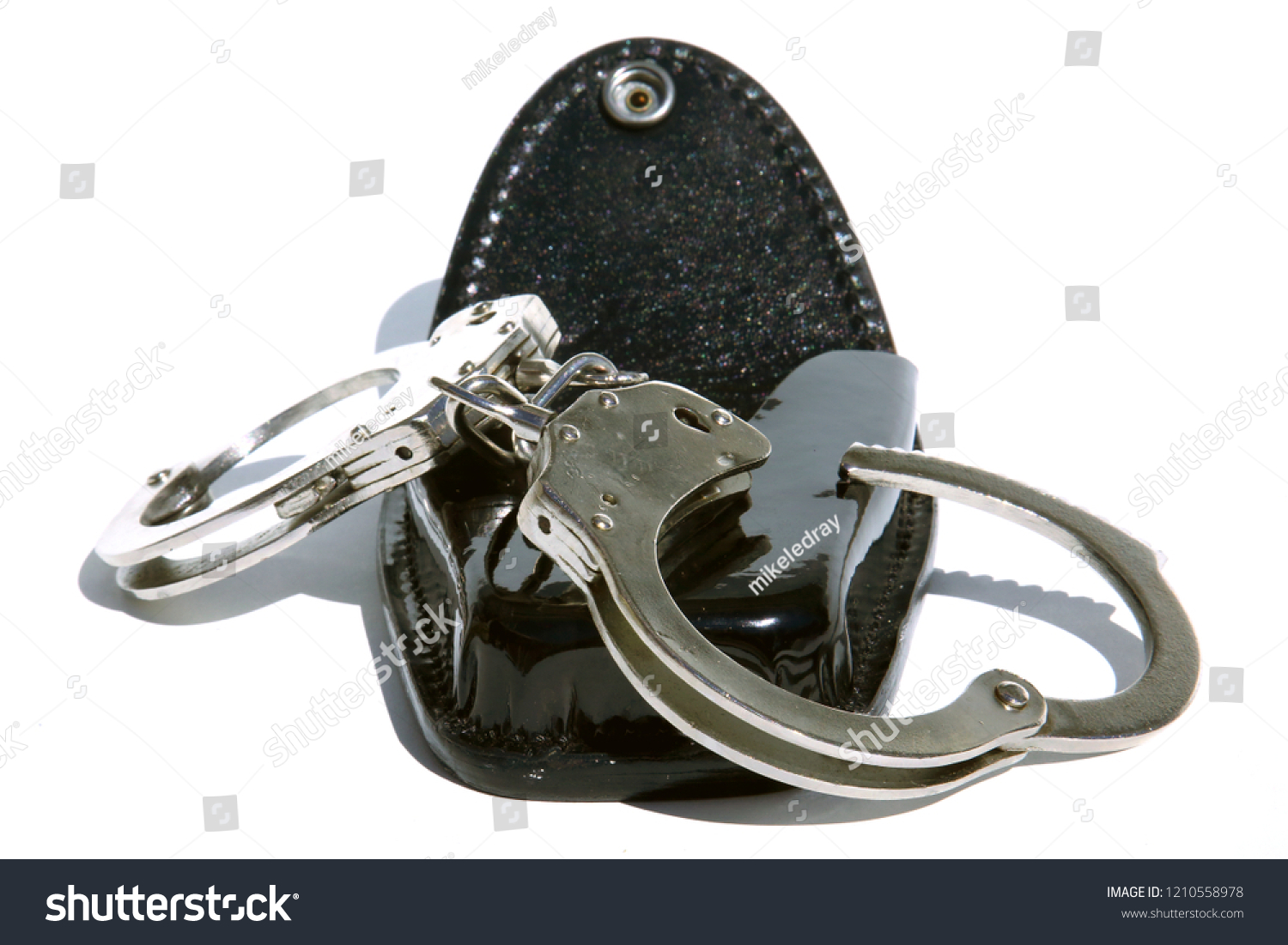 PowerPoint Template: criminal justice technology handcuffs with case