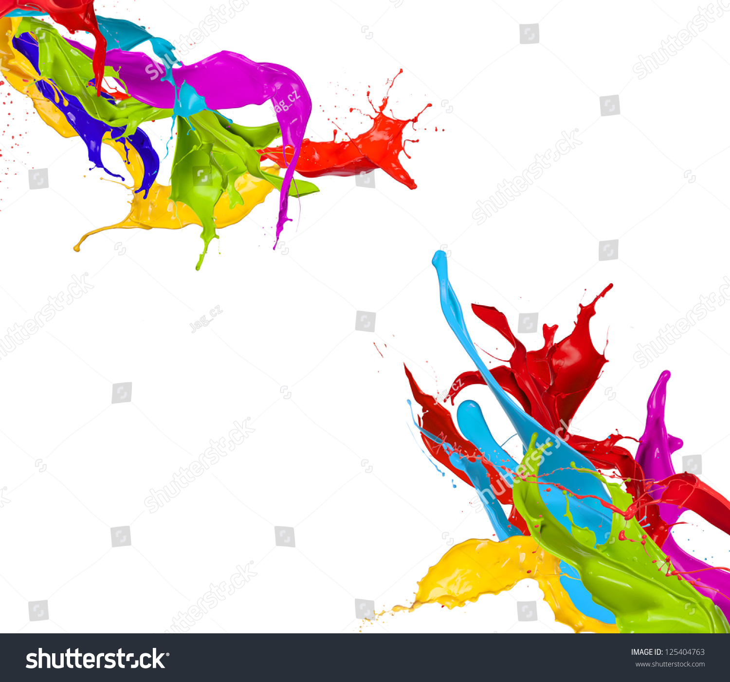 PowerPoint Template paint splatter colored splashes (ijmlhlonk)