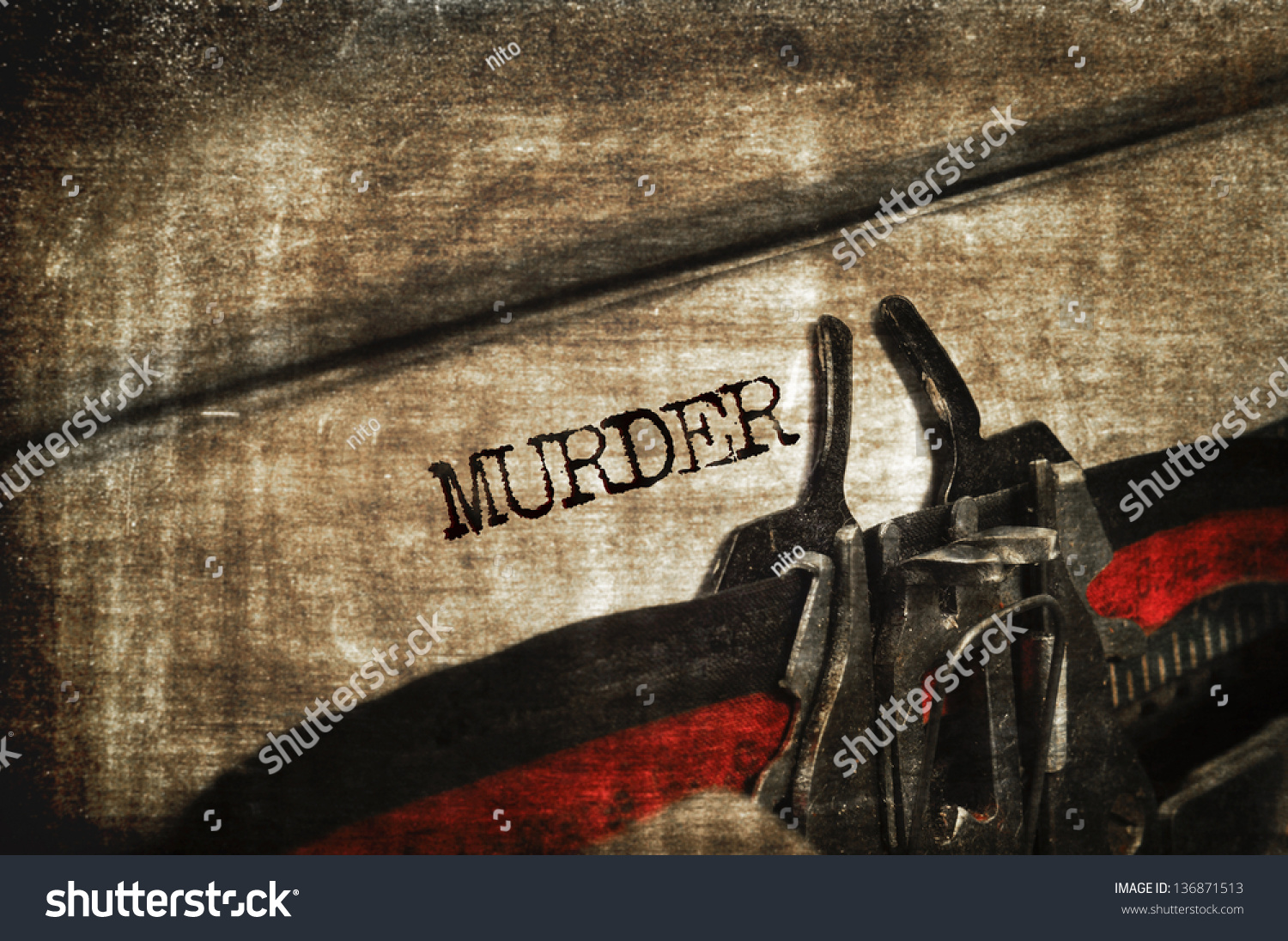 PowerPoint Template mystery crime word murder (iknpoimik)