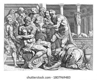 odysseus punishment odyssey greek template powerpoint mythology background servants