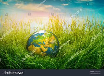 PowerPoint Template: green earth environment - globe (ipojklnpj)