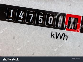 PowerPoint Template: electricity meter measures the electricity (jkmkilnlu)