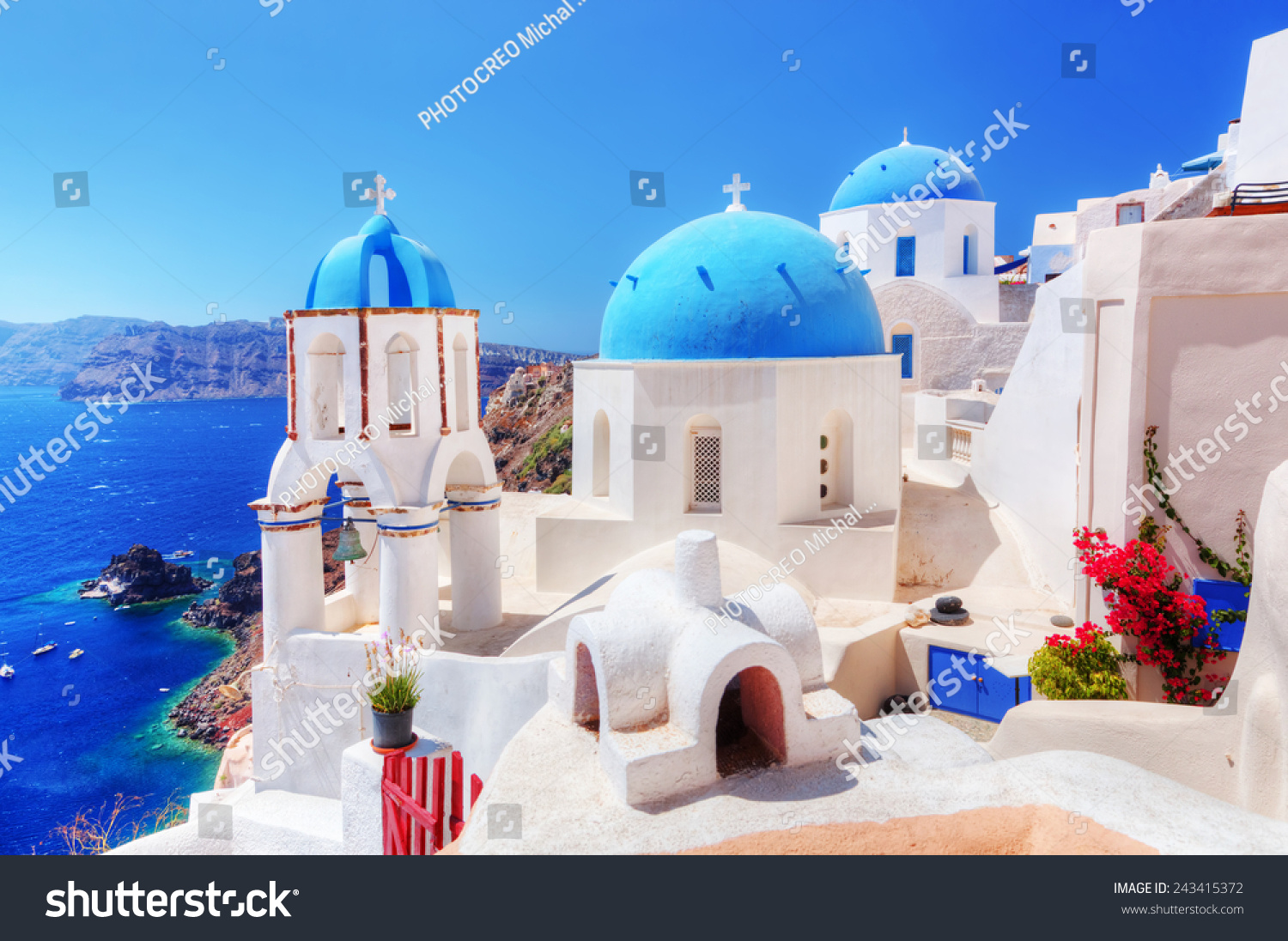 PowerPoint Template town on santorini island greece (jlklimkoj)