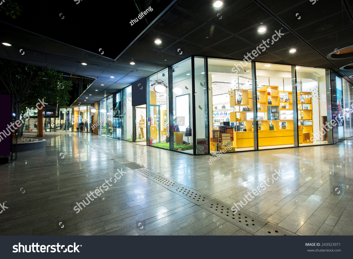 Download PowerPoint Template: store displays - storefront in shopping mall (jlkujkuoi)