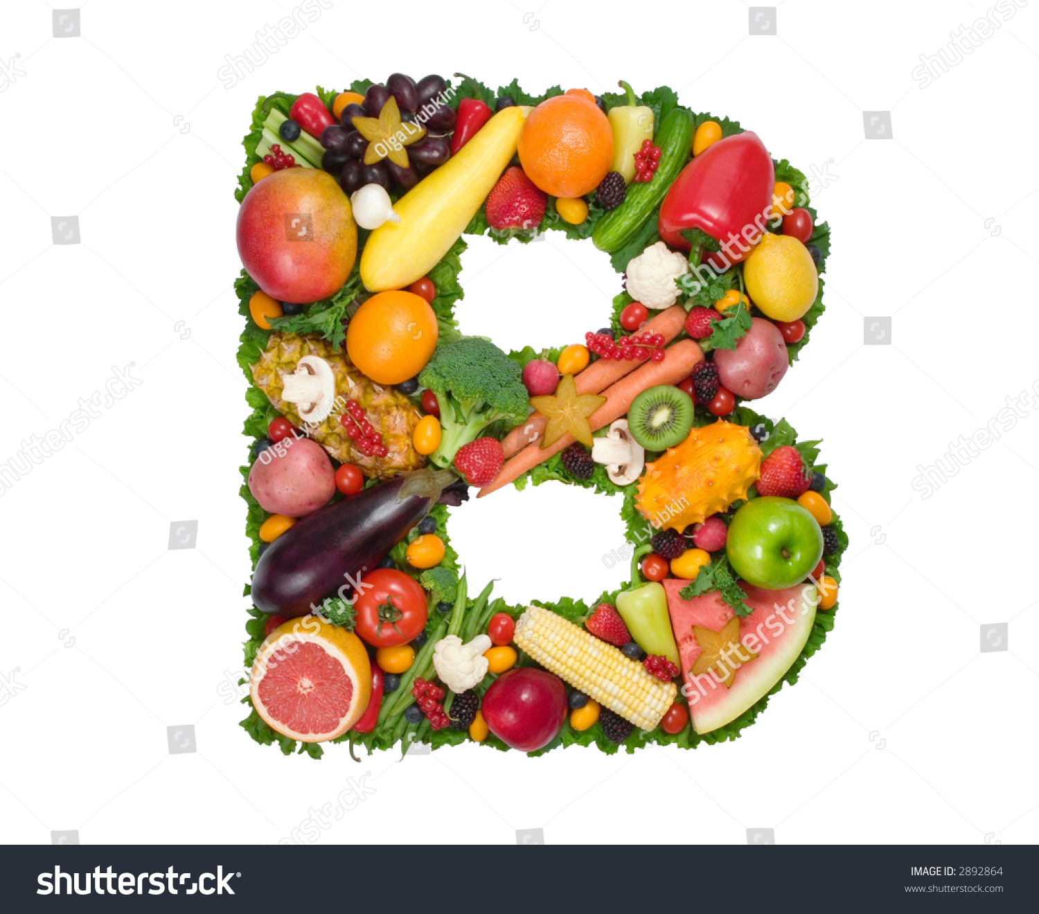 PowerPoint Template: Vitamin B - Alphabet Of Health - B (jpujpnl)