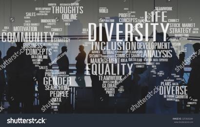 equality diverse diversity inclusion gender powerpoint innovation management template foreground colored background