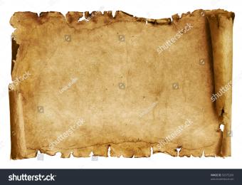 Powerpoint Template: Old Paper Scroll Isolated (mhkomjnu)