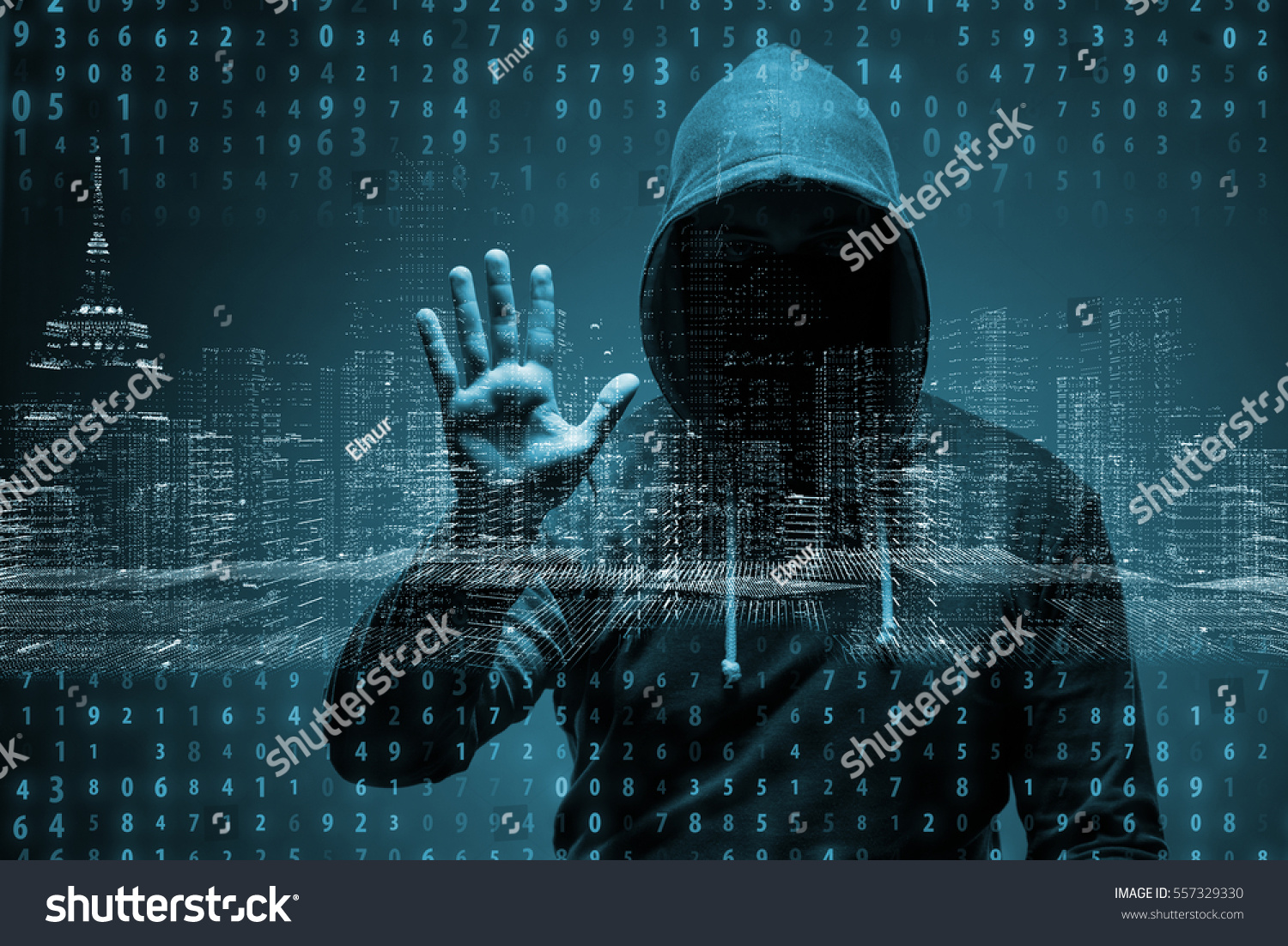 PowerPoint Template cyber crime young hacker in (mmokjukkh)