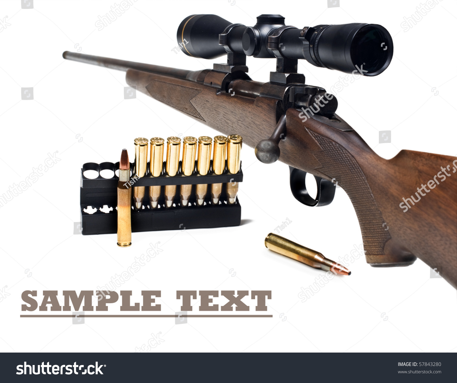 PowerPoint Template guns ammo gun stock (moplkjph)