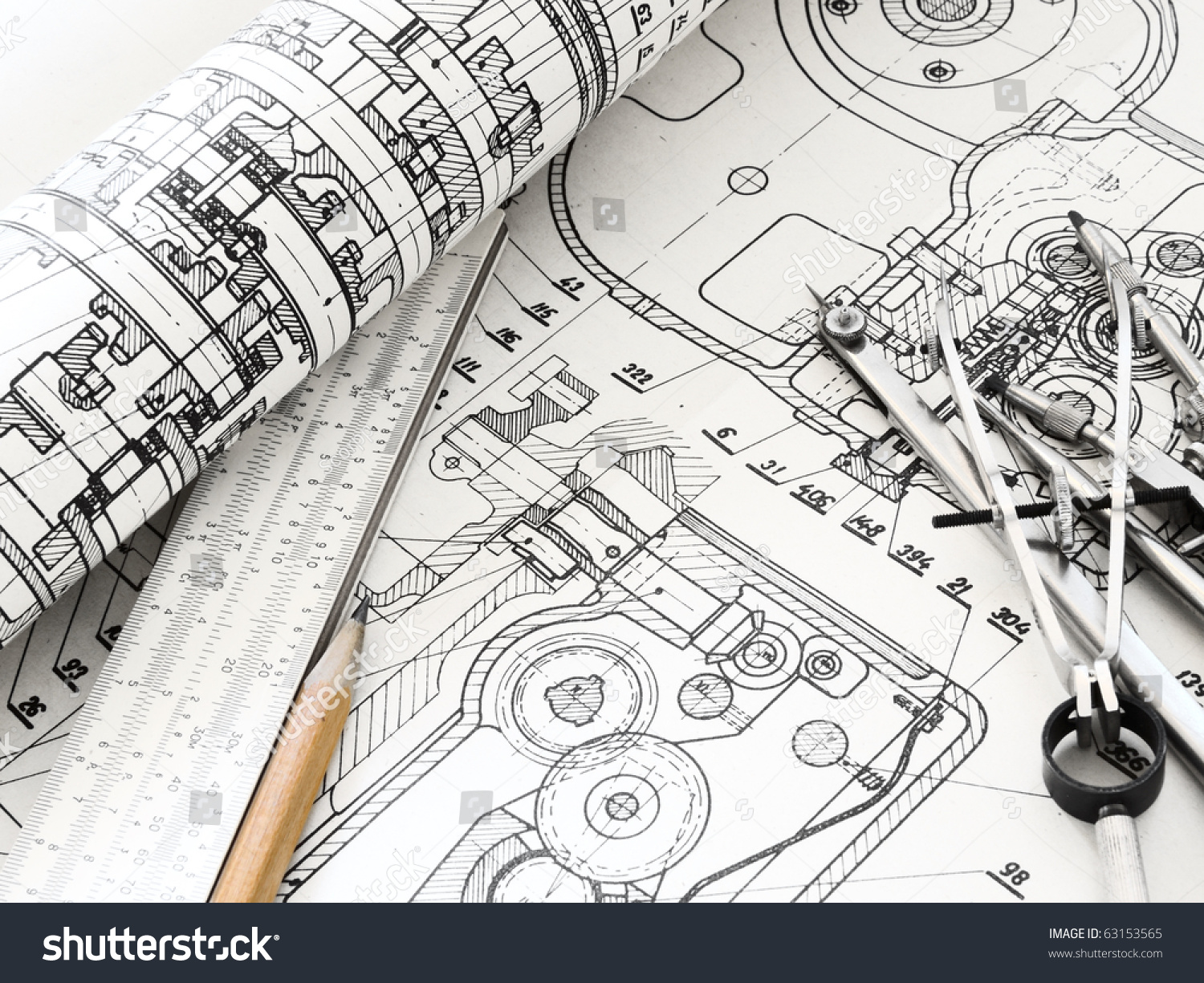 PowerPoint Template: Instrumentation Engineering Mechanical - Drawing ...