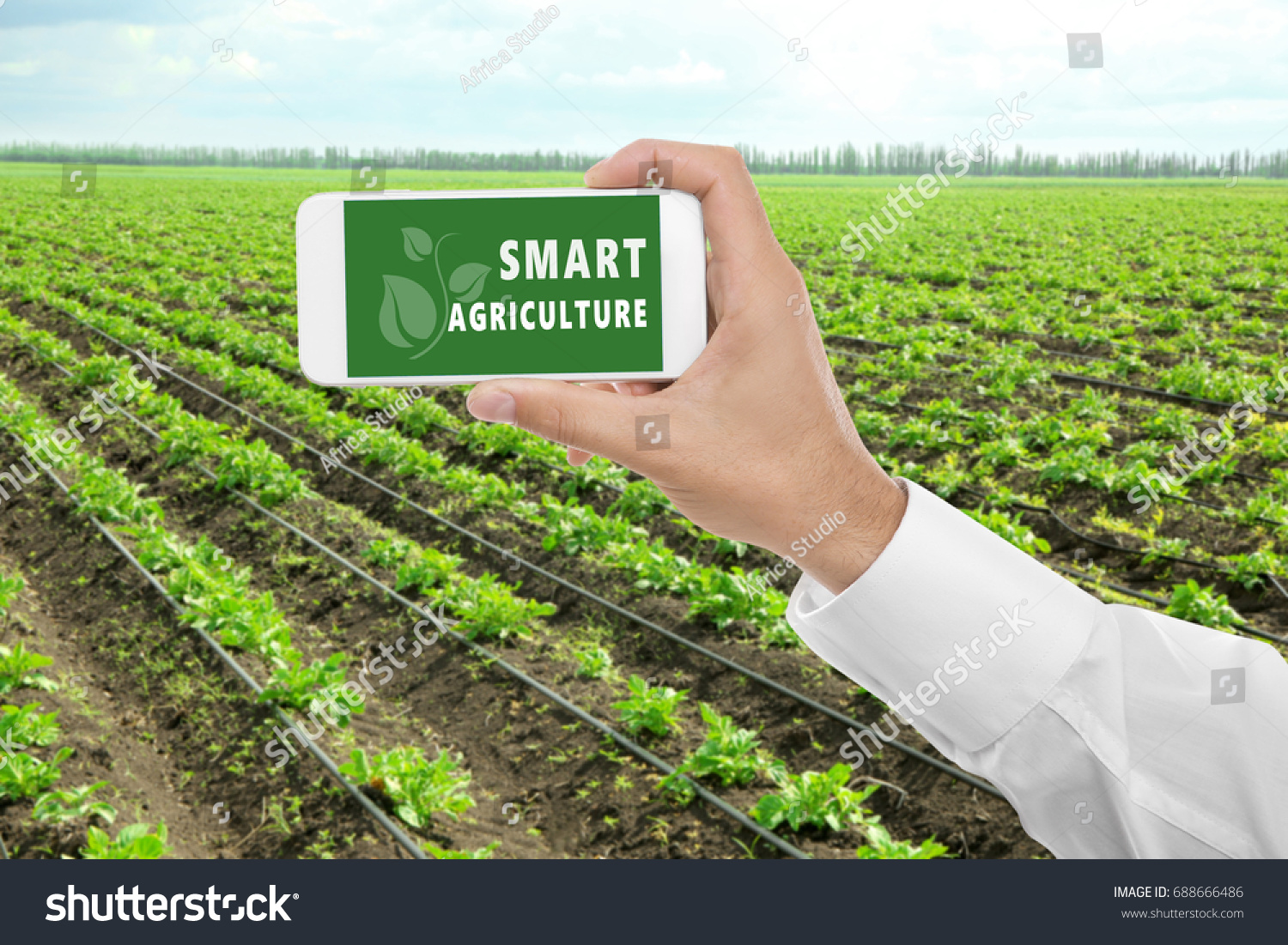 PowerPoint Template Smart Farming Increased Efficiency nppnnnlpn 