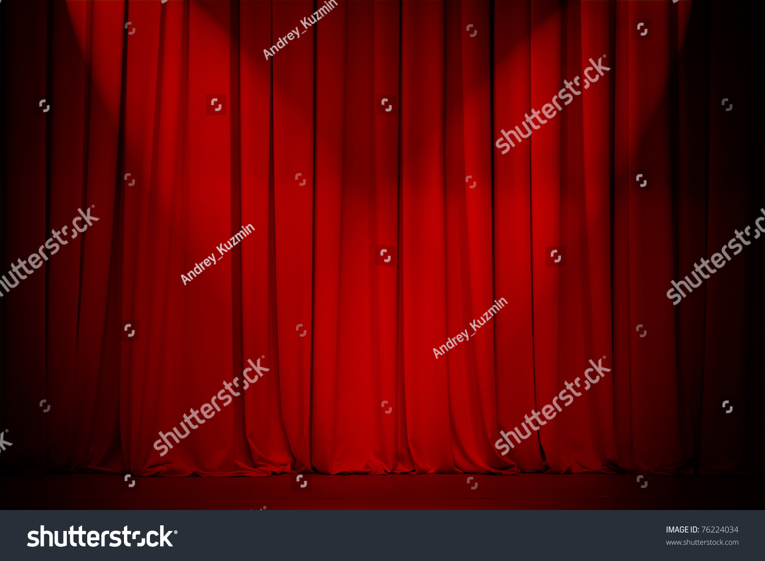 red curtain powerpoint template free download