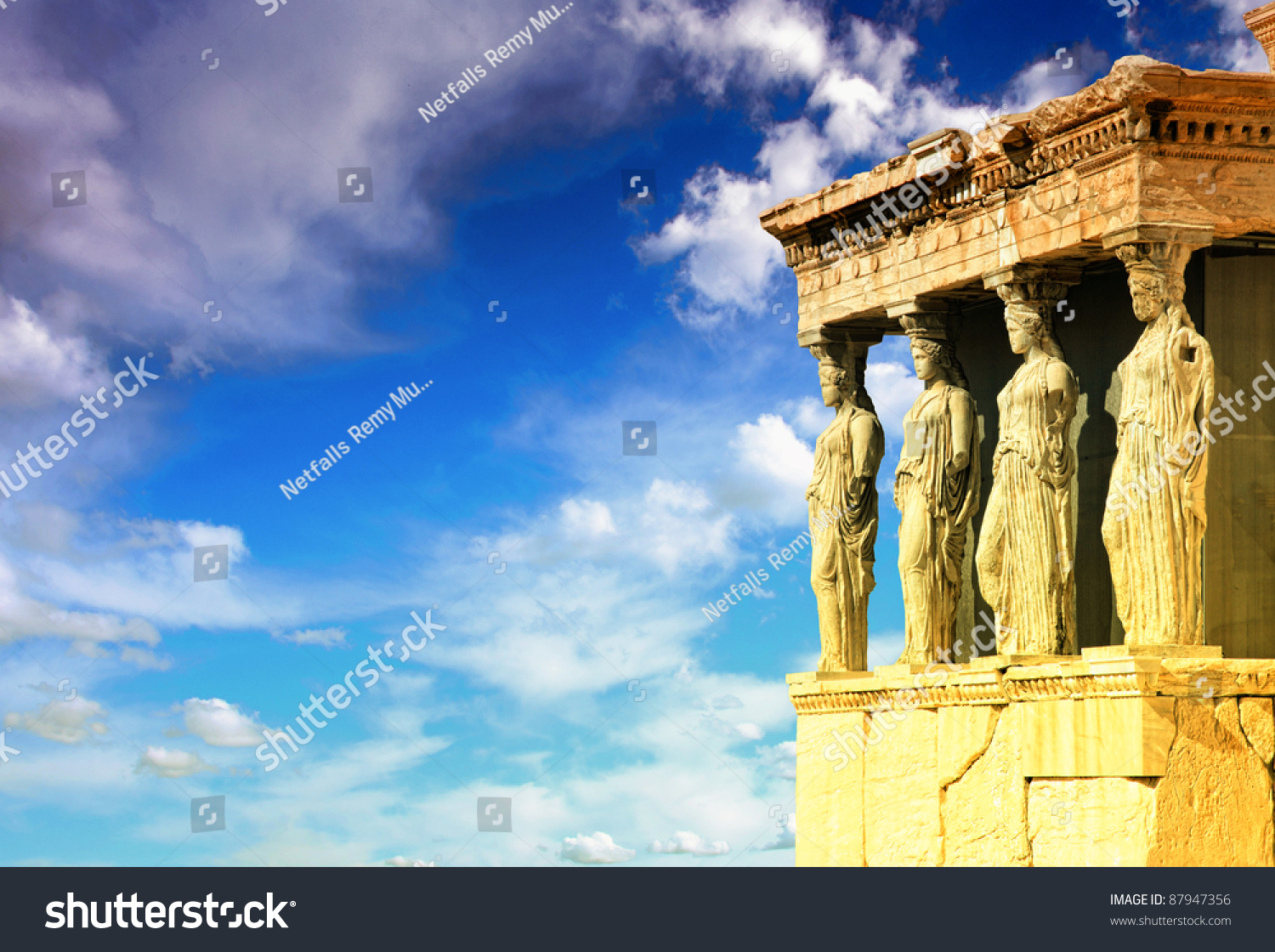 PowerPoint Template ancient greece athens acropolis erechtheion (poulokmn)