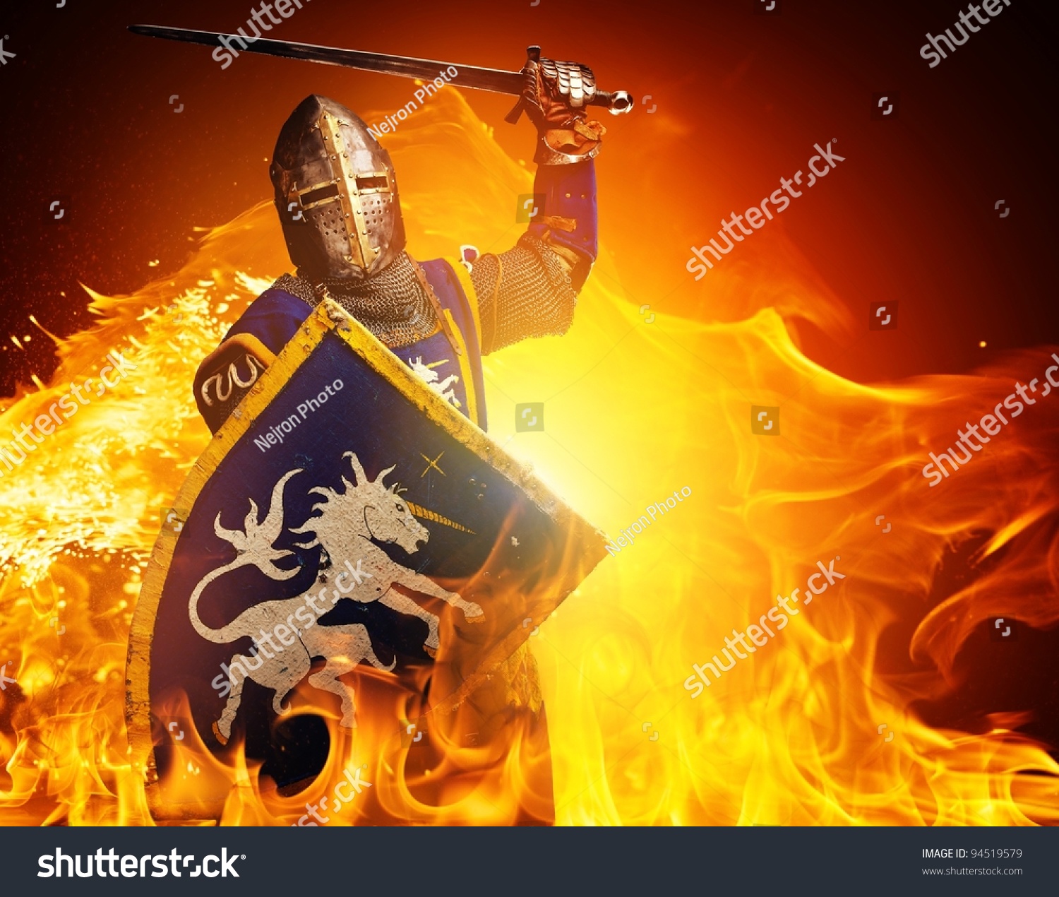 PowerPoint Template crusades war medieval knight (ulmiumou)