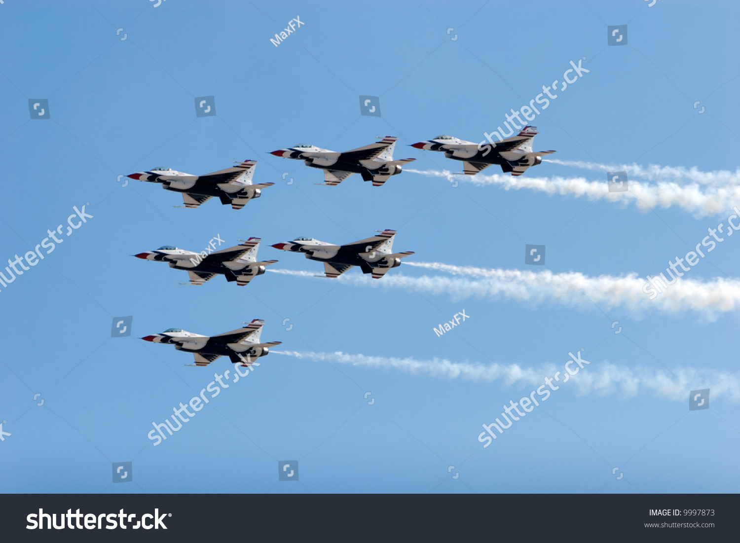 PowerPoint Template: fighter jet f-16 thunderbird jets (uuuopok)